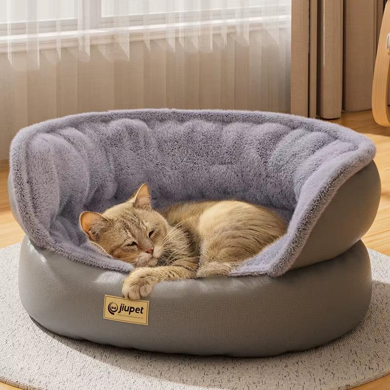 Лежак пуф для котів і собак сірий М 50*40смП